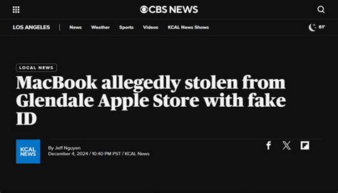 apple angeles nip|Suspect allegedly flashes fake ID to steal laptop from Glendale。